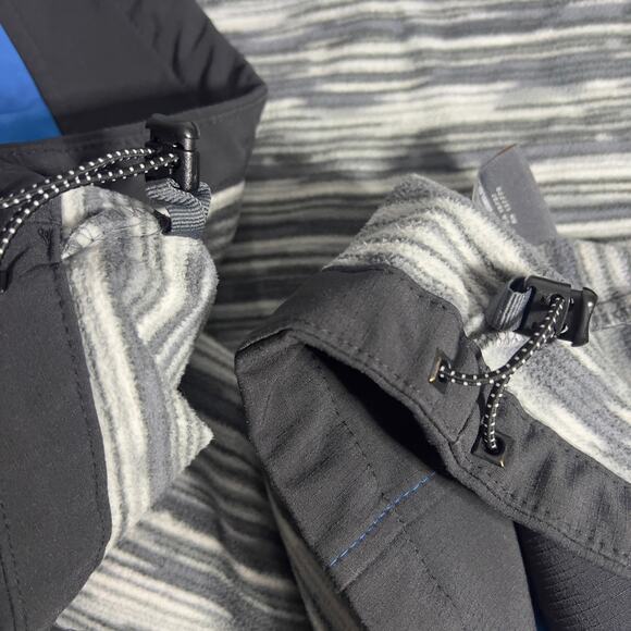 Elevate Men's Large Blue & Black Jacket with Hood Fleece Type Lining Zippered - Picture 11 of 16